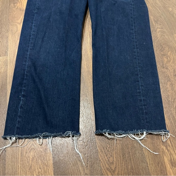 ASOS Back Cutout Dark Wash Blue Denim Jumpsuit Collared Sleeveless size 10 - Picture 7 of 16